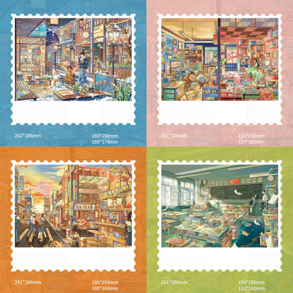 Colour of Four Seasons 3D Sticker | 4 Cute Miniature Scenes