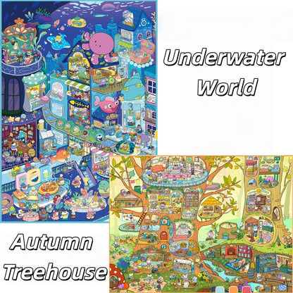 Paperfairy Tale 3D Sticker | 2 Cute Miniature Scenes