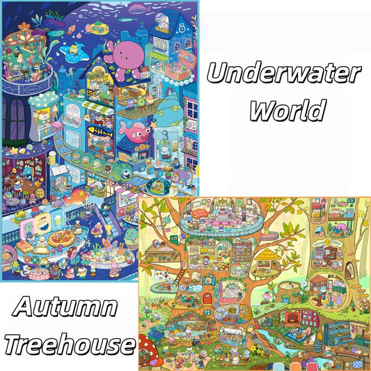 Paperfairy Tale 3D Sticker | 2 Cute Miniature Scenes