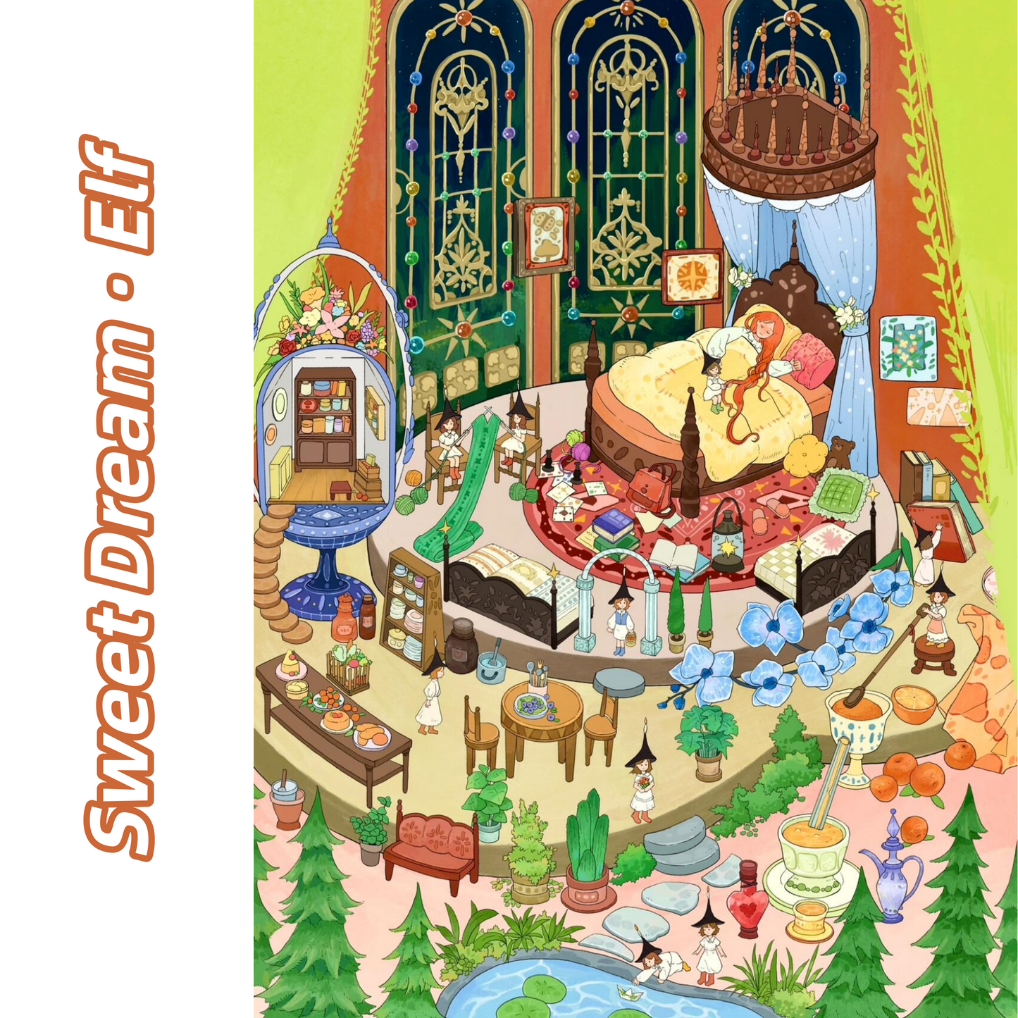Leisure Life 3D Sticker | 4 Cute Miniature Scenes