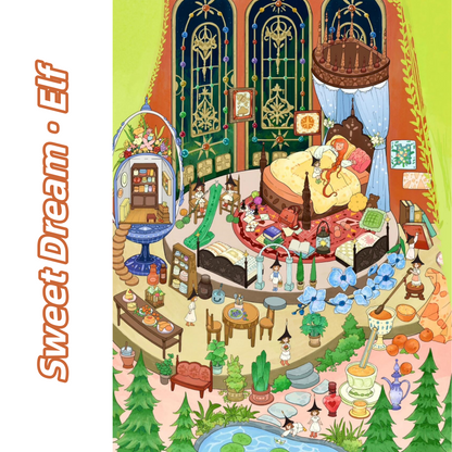 Leisure Life 3D Sticker | 4 Cute Miniature Scenes