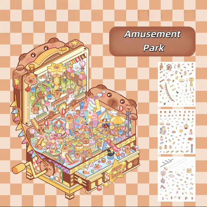 Toy Box World 3D Sticker Scenes | 4 Cute Miniature Scenes