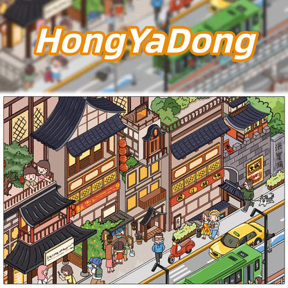 Traveling Through China 3D Sticker | 4 Cute Miniature Scenes
