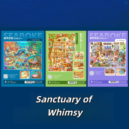 Sanctuary of Whimsy 3D Sticker | 3 Cute Miniature Scenes