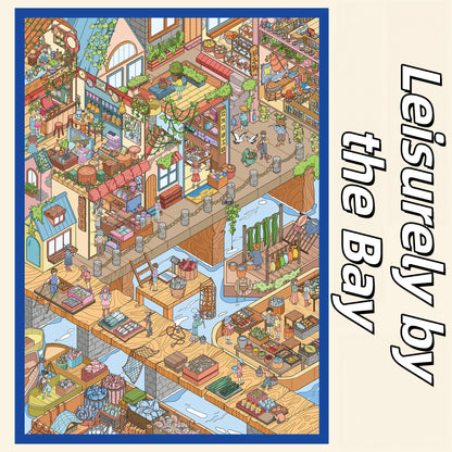 Enjoy Leisure Time 3D Sticker | 3 Cute Miniature Scenes