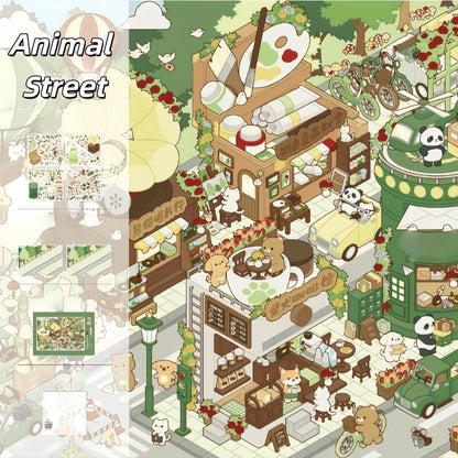 Childhood & Countryside 3D Sticker | 4 Cute Miniature Scenes
