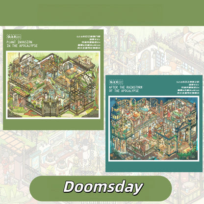 Doomsday Series 3D Sticker | 2 Cute Miniature Scenes