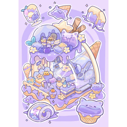 Jelly Cottage 3D Sticker | 3 Cute Miniature Scenes