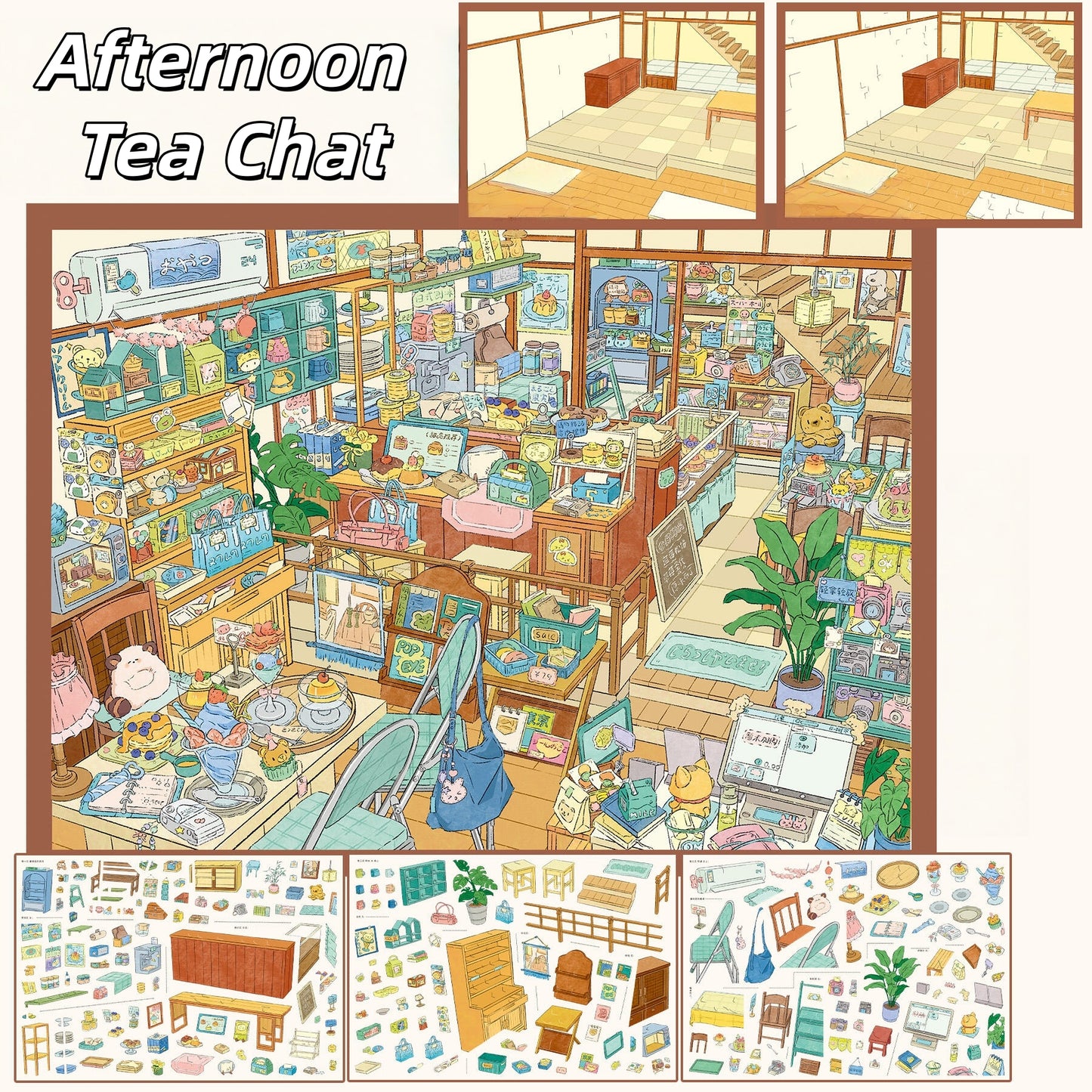 Magic Daily 3D Sticker | 2 Cute Miniature Scenes