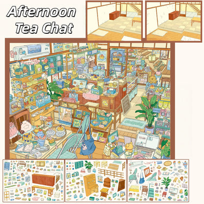 Magic Daily 3D Sticker | 2 Cute Miniature Scenes