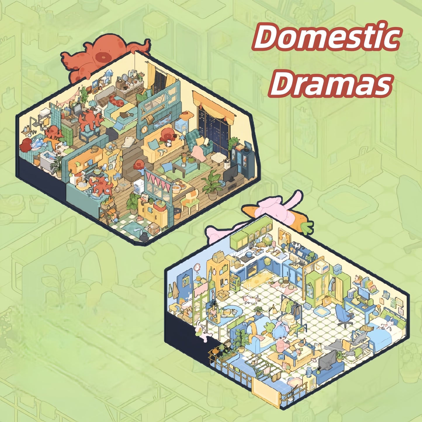 Dream Daily 3D Sticker | 2 Cute Miniature Scenes