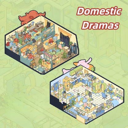 Dream Daily 3D Sticker | 2 Cute Miniature Scenes