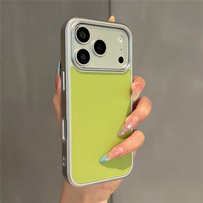 Macaron Solid Color Metal Phone Case