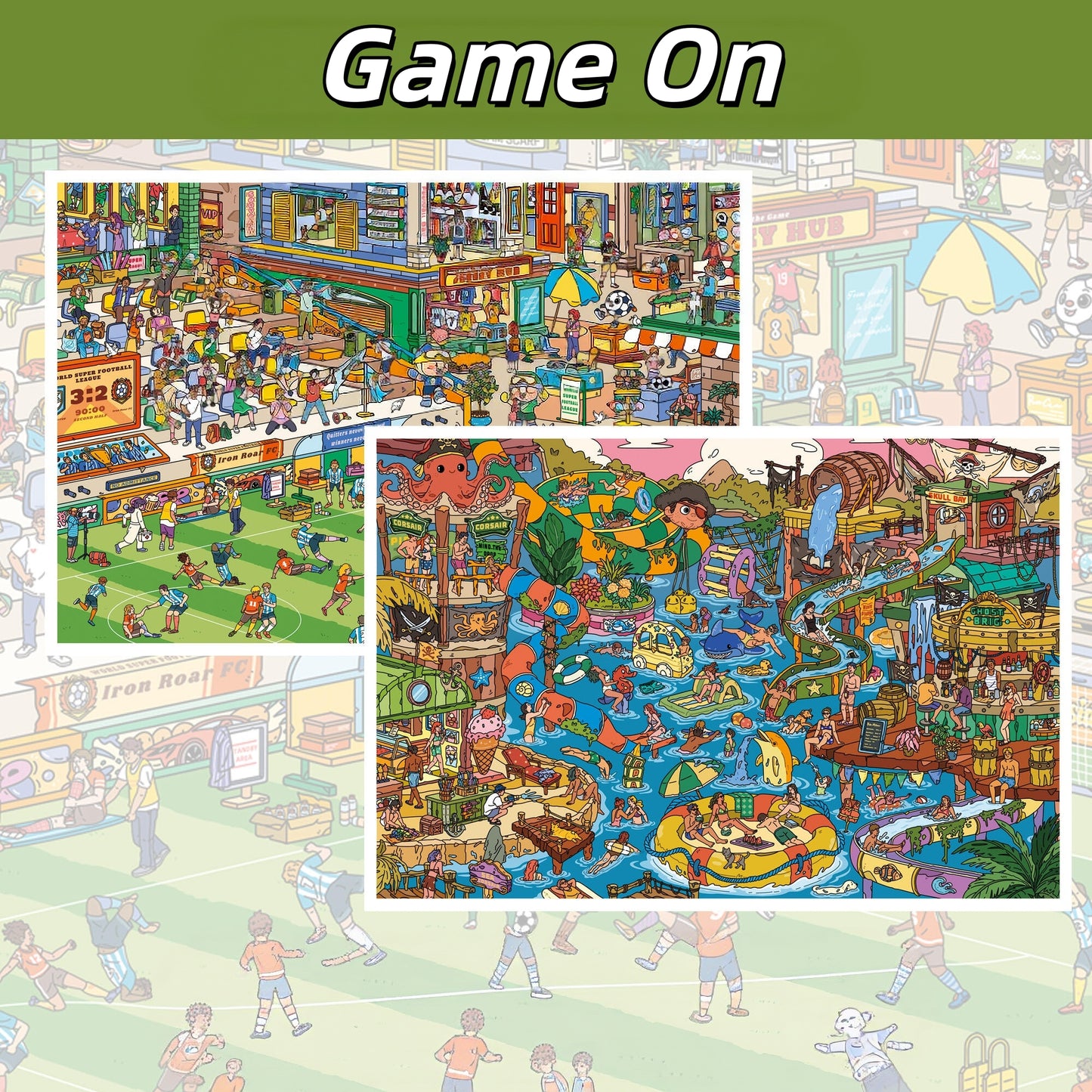Game On 3D Sticker | 2 Cute Miniature Scenes
