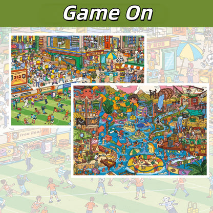 Game On 3D Sticker | 2 Cute Miniature Scenes