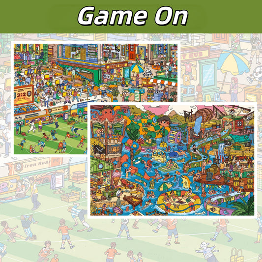 Game On 3D Sticker | 2 Cute Miniature Scenes