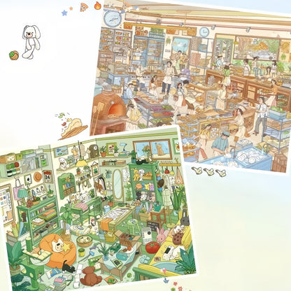 Warm Creations 3D Sticker | 2 Cute Miniature Scenes