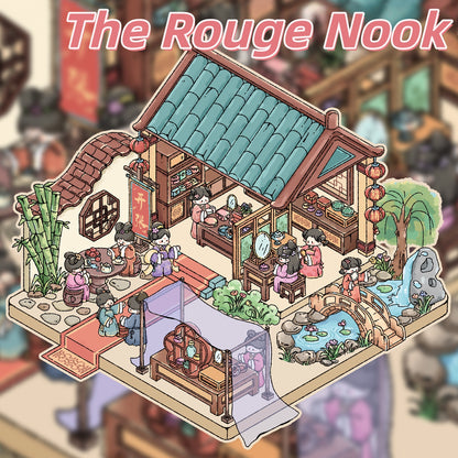 Ancient Chinese Life 3D Sticker | 4 Cute Miniature Scenes