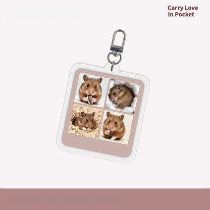 Custom Family & Pet Group Photo Acrylic Keychain