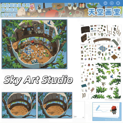 Rat Adventure Squad 3D Sticker | 3 Cute Miniature Scenes