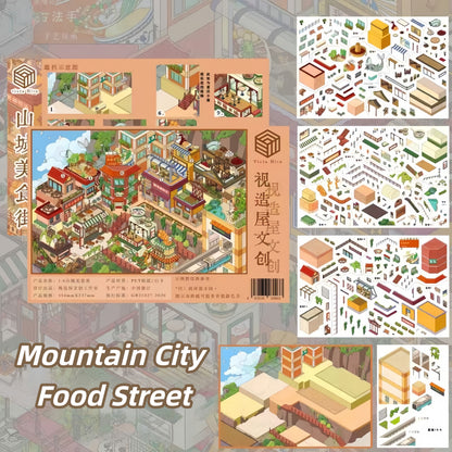 Whimsical Life 3D Sticker | 4 Cute Miniature Scenes