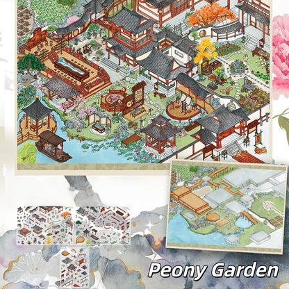 Otherworldly Country 3D Sticker | 4 Cute Miniature Scenes