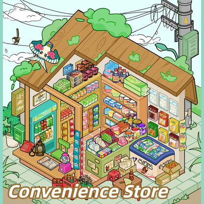 Dreamland 3D Sticker | 4 Cute Miniature Scenes