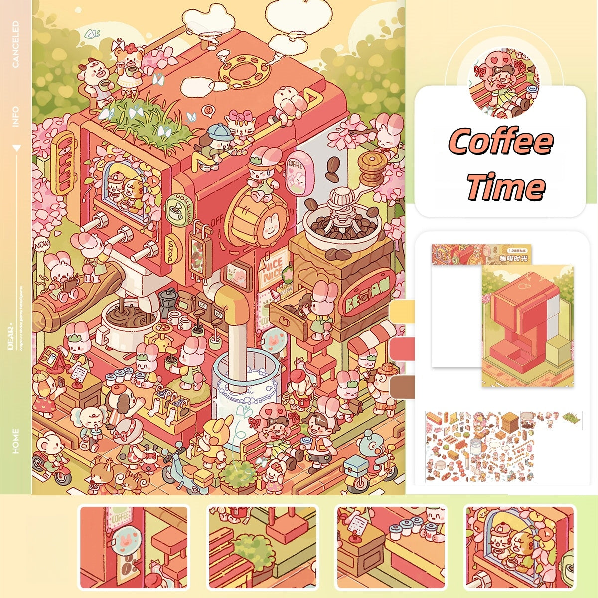 Paperfairy Tale 3D Sticker | 5 Cute Miniature Scenes