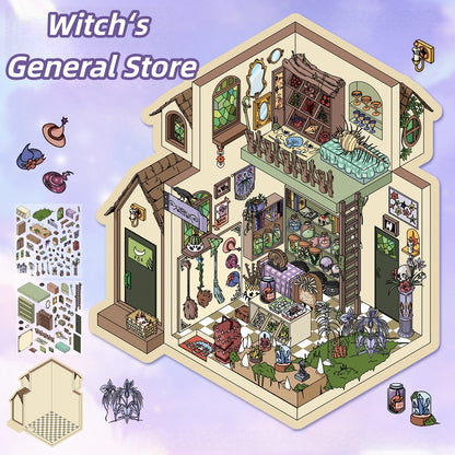 Verdant Vibes 3D Sticker | 4 Cute Miniature Scenes