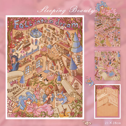 Fairytale 3D Sticker | 2 Cute Miniature Scenes