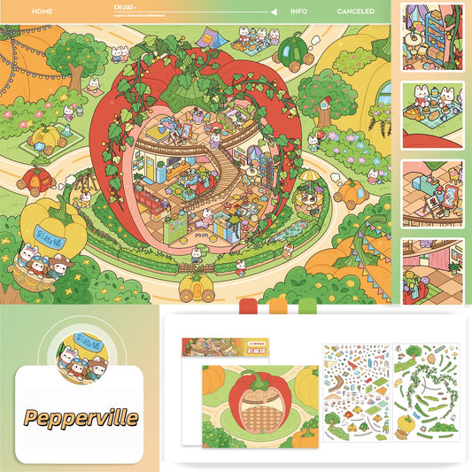 Paperfairy Tales 3D Sticker | 4 Cute Miniature Scenes