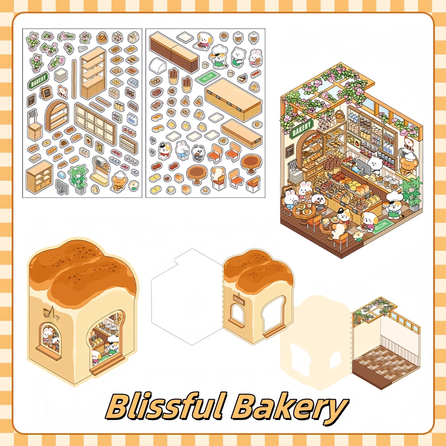 Fairytale Bazaar 3D Sticker | 4 Cute Miniature Scenes