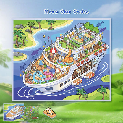 DreamLand 3D Sticker | 4 Cute Miniature Scenes
