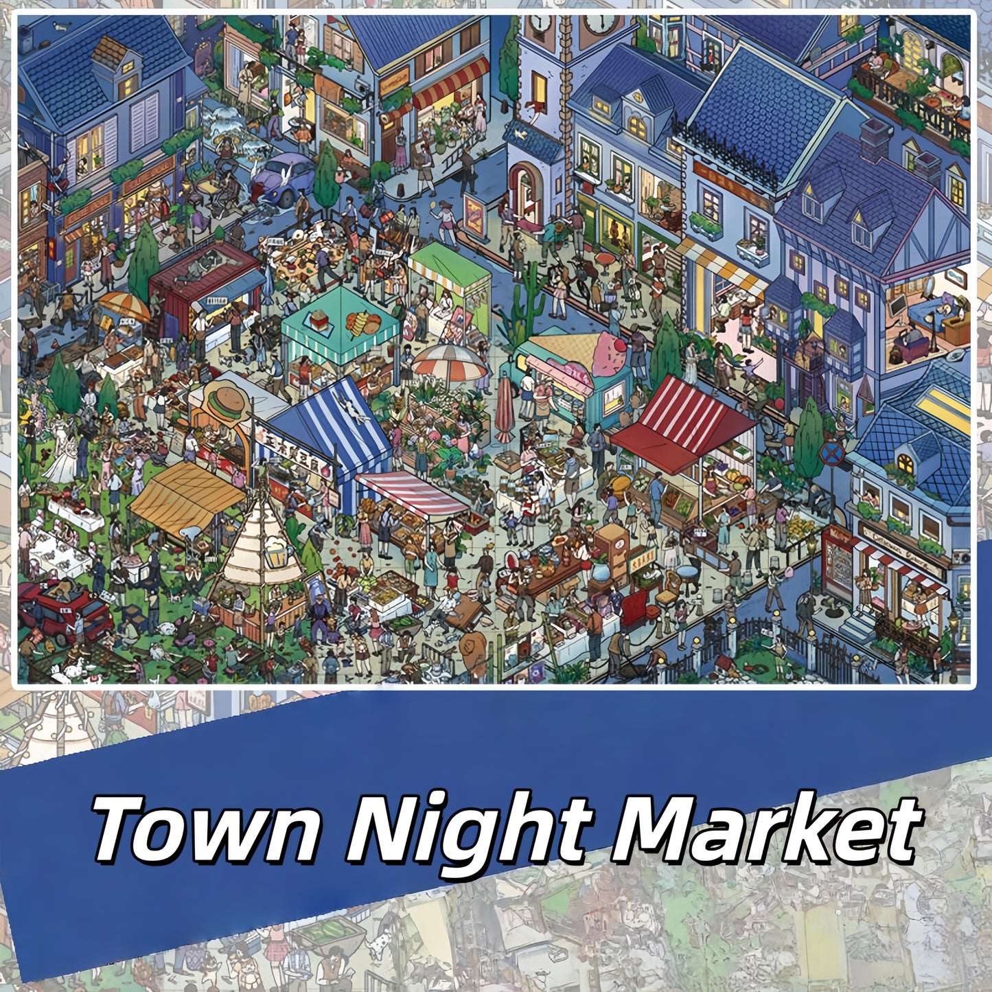 Town Corners 3D Sticker | 6 Cute Miniature Scenes