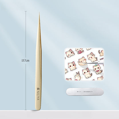 Straight Professional Sticker Tweezers