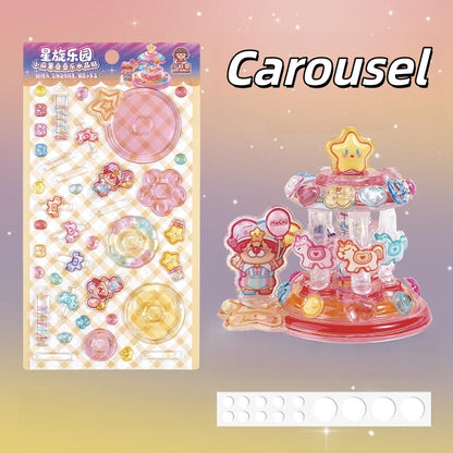 Sweet Carnival Nights 3D Stackable Stickers | 4 Cute Miniature Themes