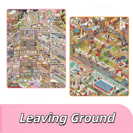 Leaving Ground 3D Sticker | 2 Cute Miniature Scenes