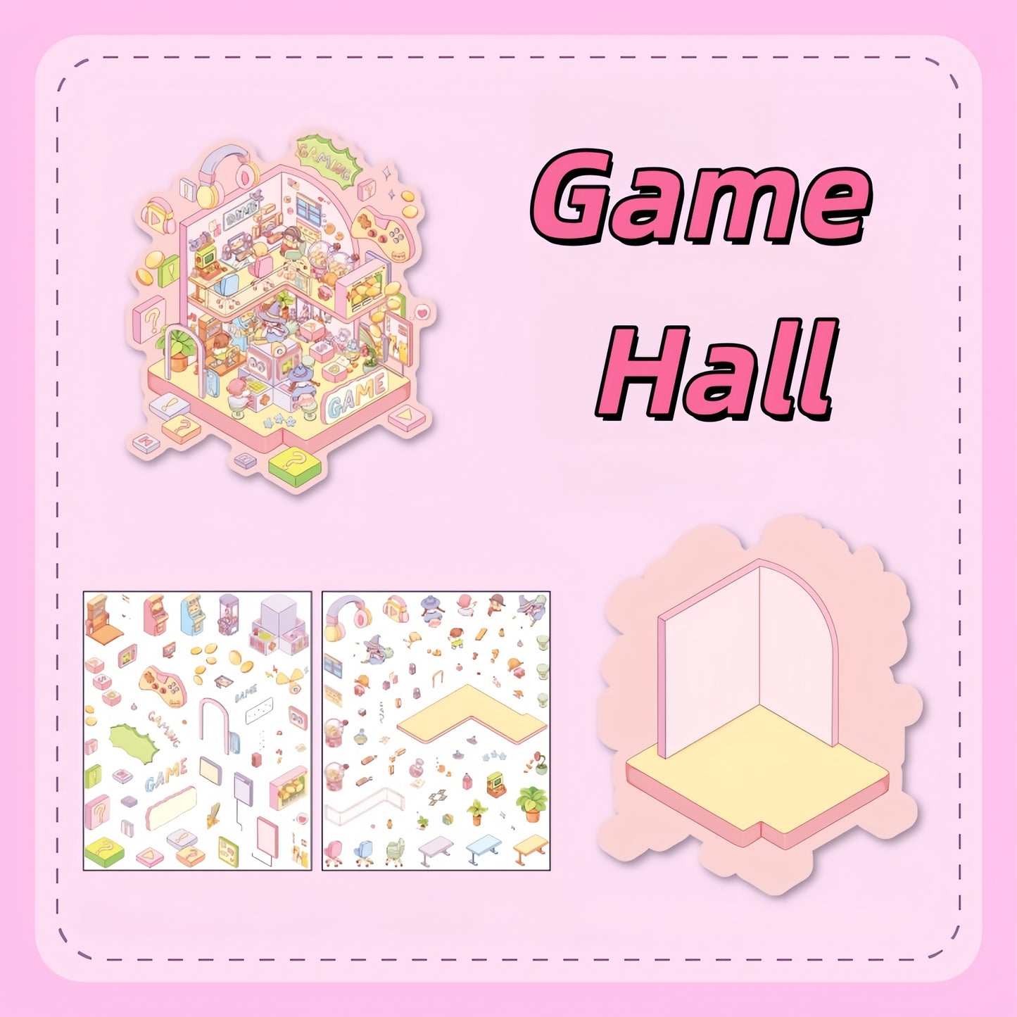 Little Shop 3D Sticker | 4 Cute Miniature Scenes