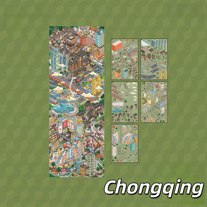 Megalopolis 3D Sticker | 3 Cute Miniature Scenes