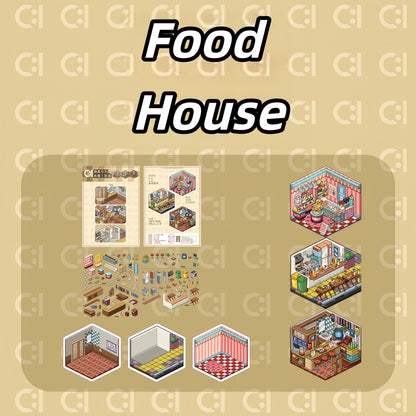 Cute Little Houses 3D Sticker | 12 Cute Miniature Scenes