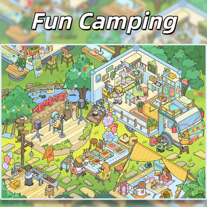 Leisure Life 3D Sticker | 7 Cute Miniature Scenes
