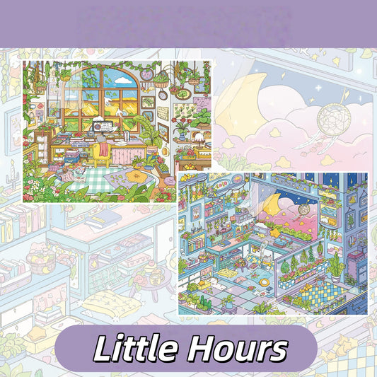 Little Hours 3D Sticker | 2 Cute Miniature Scenes