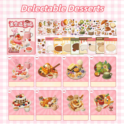 Delicious Food 3D Sticker Book