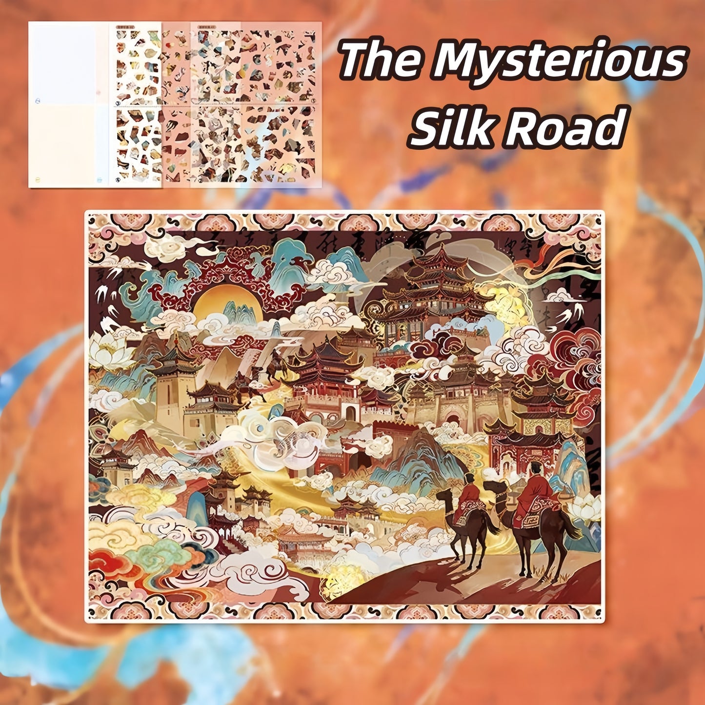 The Splendor of the Silk Road 3D Sticker | 4 Cute Miniature Scenes