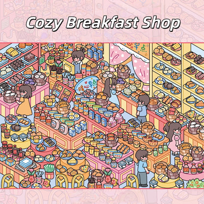 Daily Bites & Stoves 3D Sticker | 4 Cute Miniature Scenes
