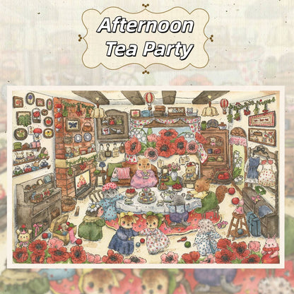 Village Diary 3D Sticker | 3 Cute Miniature Scenes