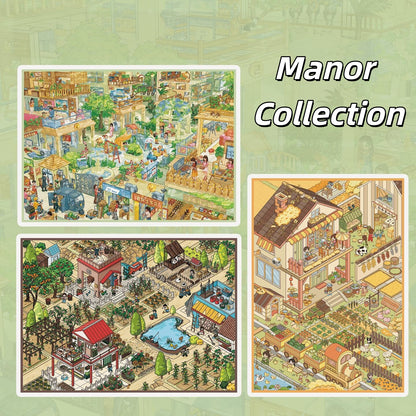 Manor Collection 3D Sticker | 2 Cute Miniature Scenes