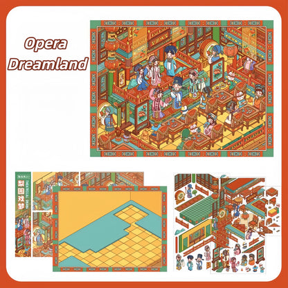 Milk Fragrance World 3D Sticker | 3 Cute Miniature Scenes
