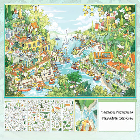 Lemon Summer Seaside Market 3D Sticker
