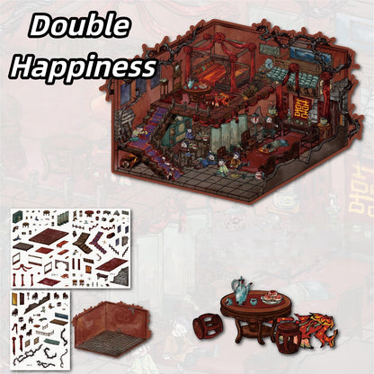 Wedding's Curse 3D Sticker | 5 Cute Miniature Scenes
